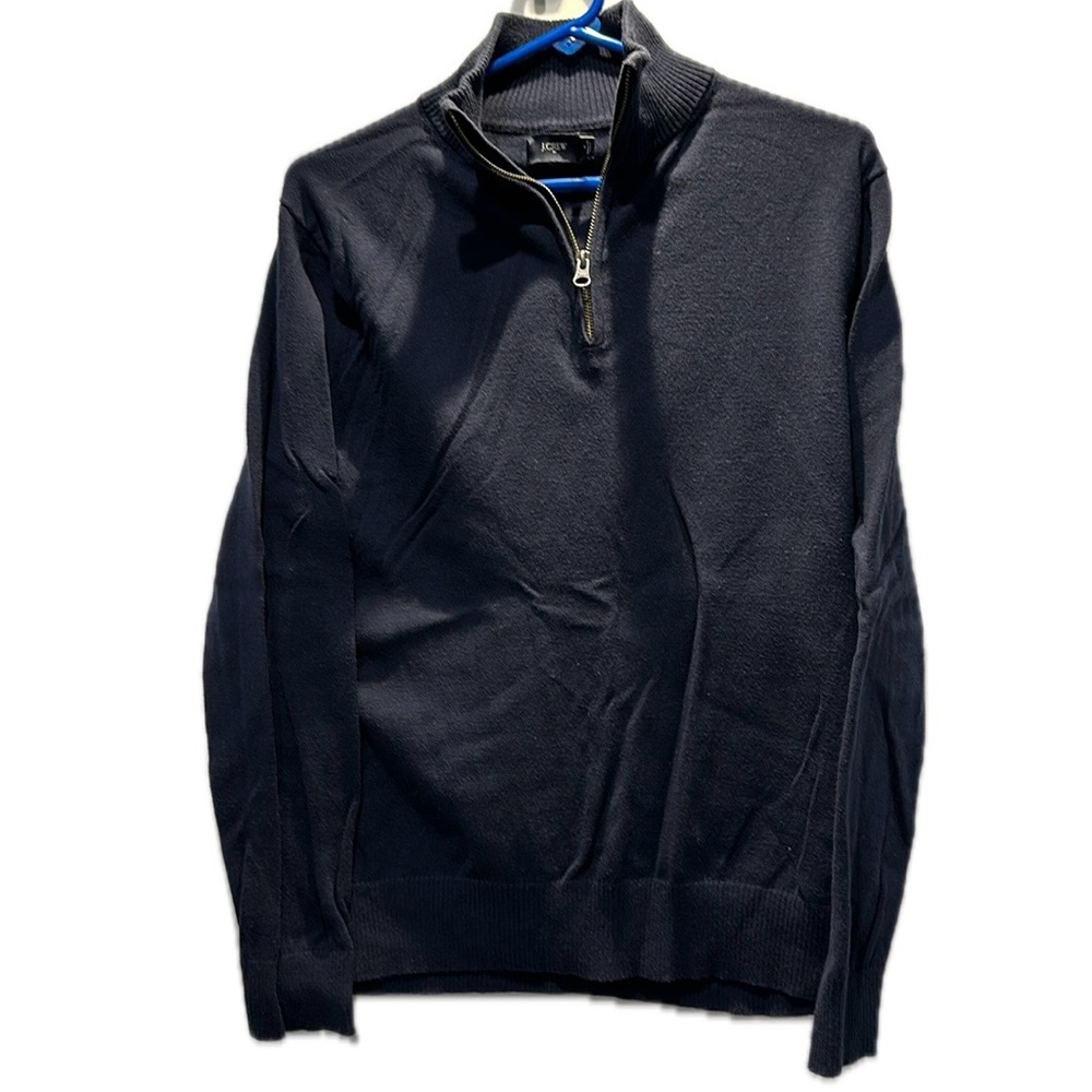 J Crew Quarter-Zip Sweater Size:M Color: Navy Blue